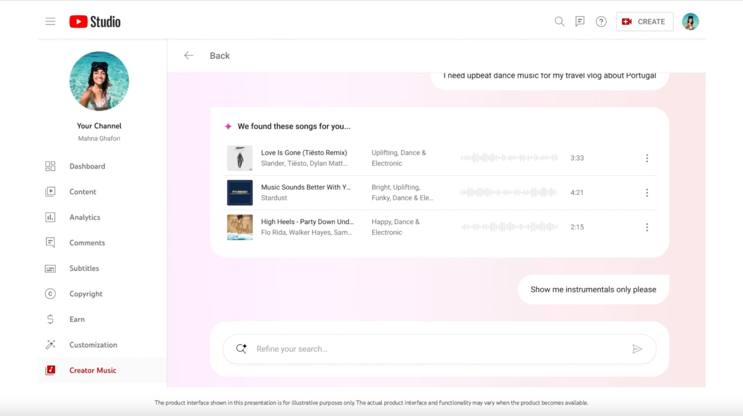 YouTube Music Search