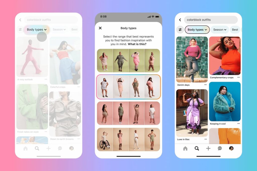 Pinterest запускає інструмент для фільтрації результатів пошуку за різними типами фігури