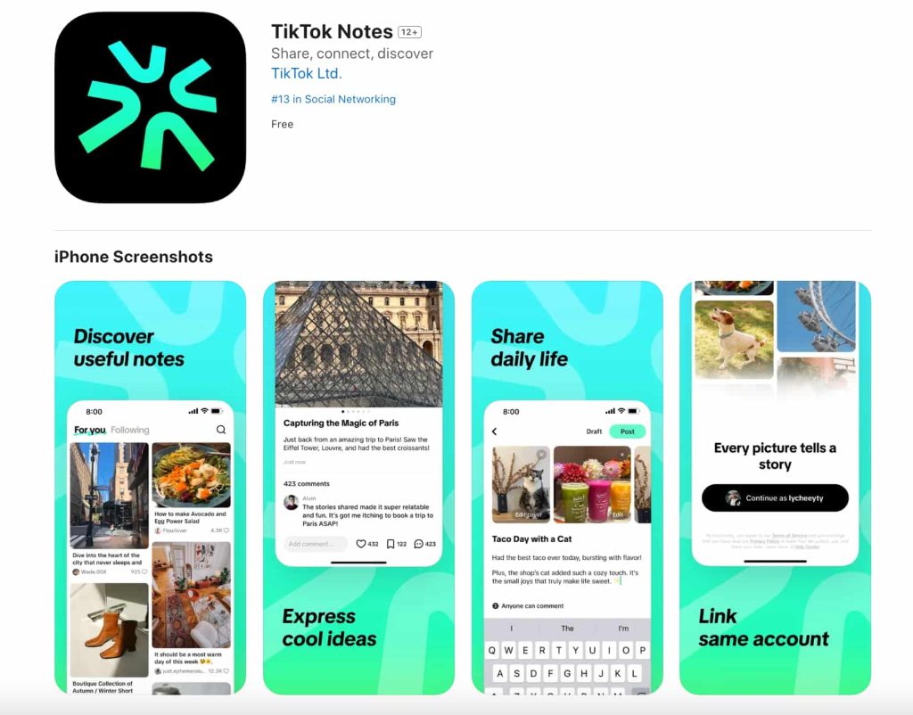 Джерело: Новий застосунок для фото TikTok Nones в App Store