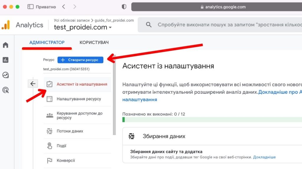 Як створити та налаштувати ресурс Google Analytics 4