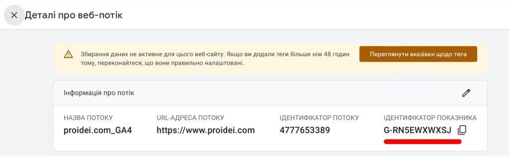 Ідентифікатор Google Analytics 4