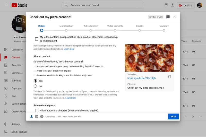 Підпис: blog.youtube/news-and-events/disclosing-ai-generated-content