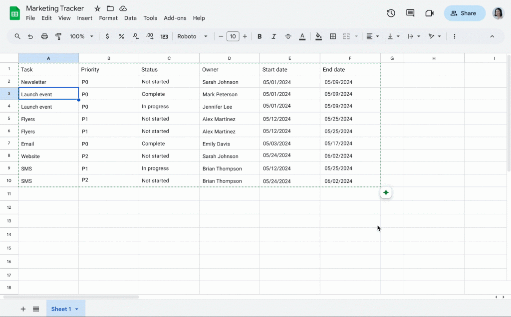 Google Sheets
